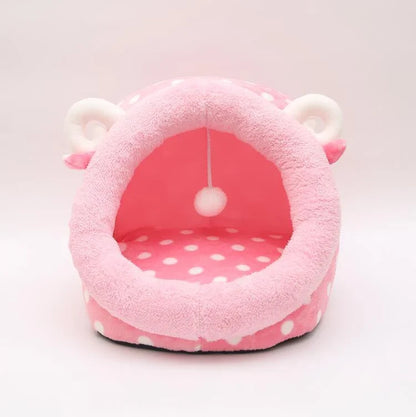 Cosy pet bed made with soft, high-quality fabric in a variety of colours and sizes for cats and small dogs