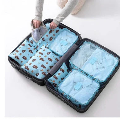 High-quality 6-in-1 waterproof travel organizer cubes in various colors for efficient packing and organization
