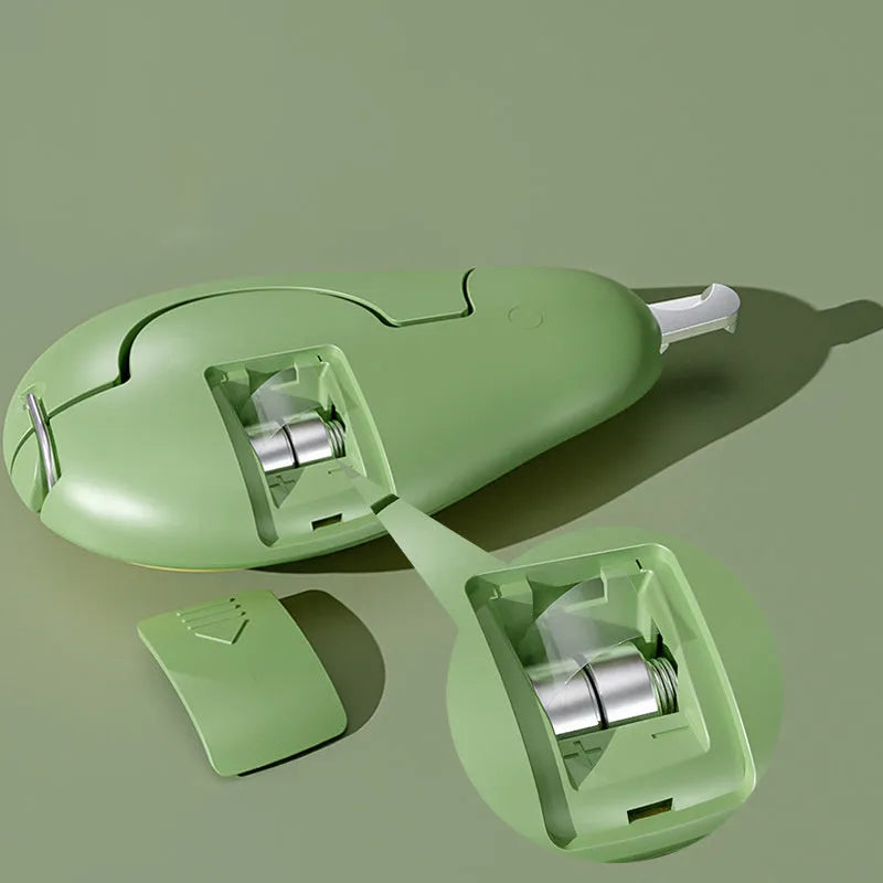 Professional LED pet nail clipper for small dogs and cats in green, pink, and white colours.