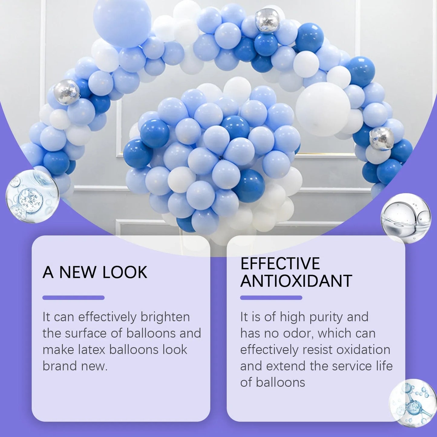 100ml aerosol can of shiny lustre spray for coating latex and foil balloon surfaces.