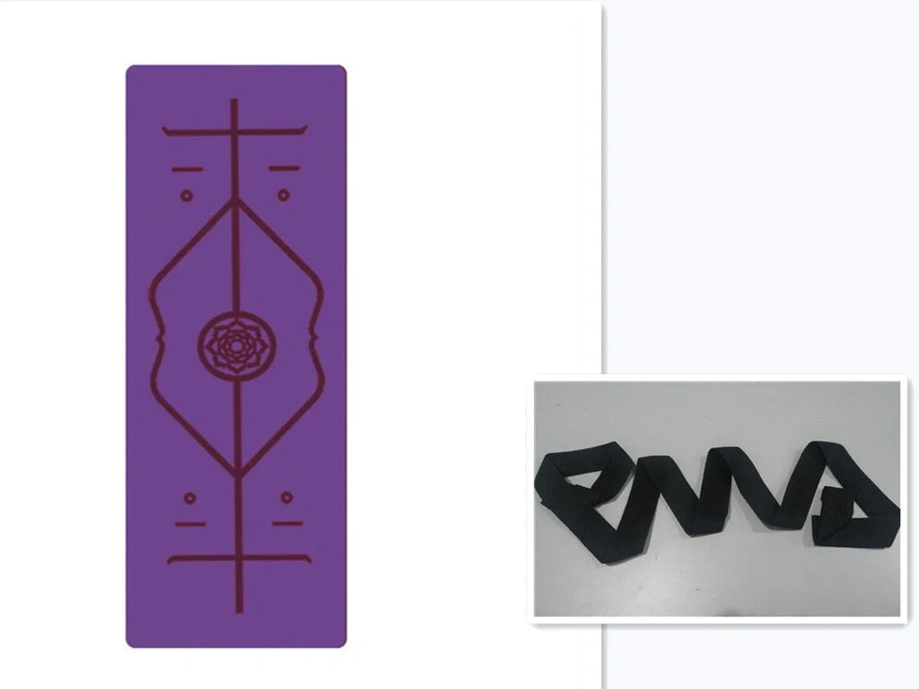 Eco-friendly non-slip TPE yoga mat with position lines for beginners