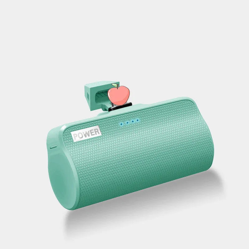 Universal 3000mAh power bank in cylindrical aluminium shell with ABS case for Android Apple Type-C phones