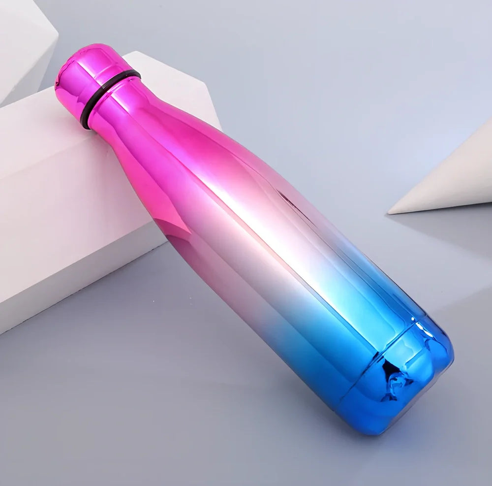 Stainless steel vacuum flask with 500ml capacity and double-wall insulation for temperature control