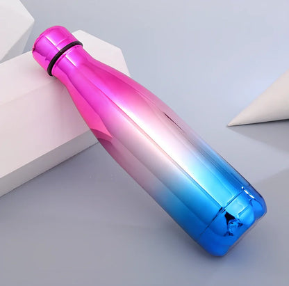 Stainless steel vacuum flask with 500ml capacity and double-wall insulation for temperature control