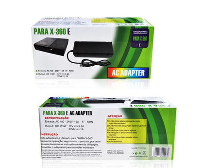 Black Fire Bull power adapter for XBOX360E console with EU UK US plug options