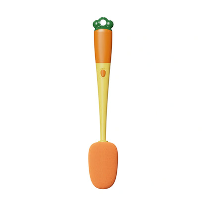 3-in-1 multifunctional cleaning brush set with carrot design for cups and bottles