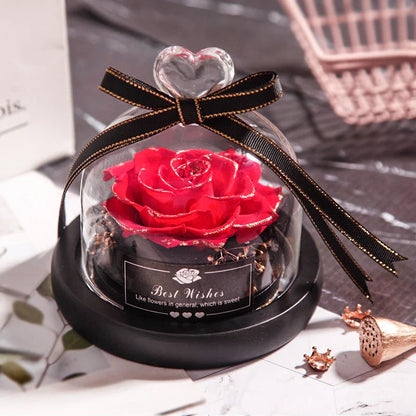 Enchanting Eternal Rose Flower Decor with Mesmerizing LED Lighting
