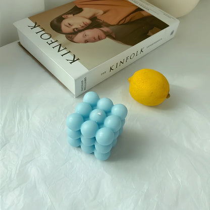 Hand-made soy wax aromatherapy candle measuring 5.5x6x6cm with natural essential oil scent