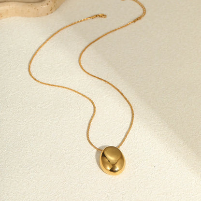 Long geometric gold-plated necklace with adjustable 41-50cm chain and stainless steel construction