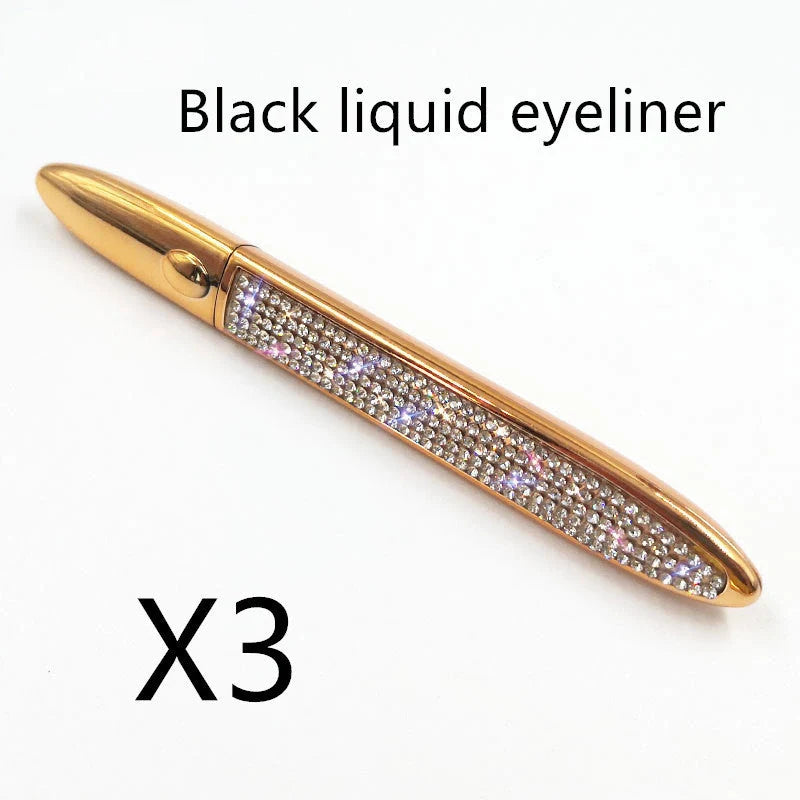 Self-adhesive false eyelashes with multicolour eyeliner for easy application and vibrant looks