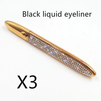 Self-adhesive false eyelashes with multicolour eyeliner for easy application and vibrant looks