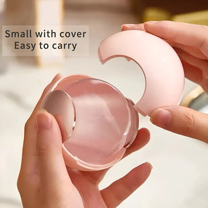 Washable reusable lint roller ball with handle for removing pet hair from fabrics.