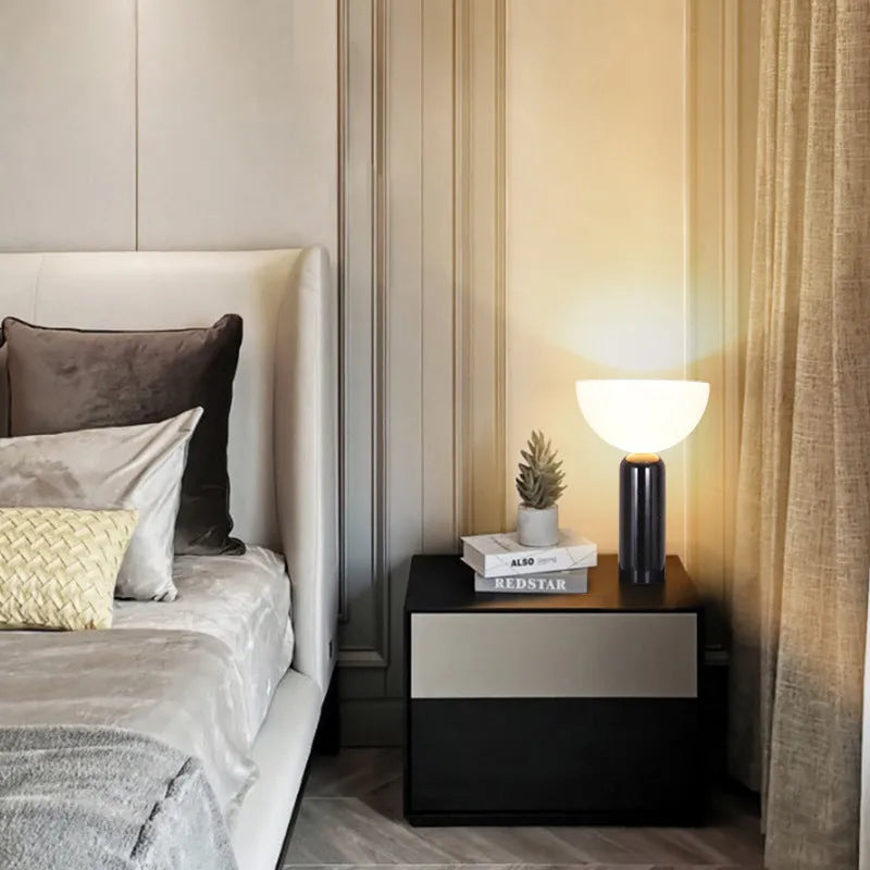 Modern simplicity bedside table lamp W350W500 in white or black with 220V and EU UK US plug options