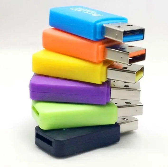 Mini USB TF Card Reader for mobile data transfer, offering plug-and-play compatibility with phones, tablets, and laptops for file management without software installation