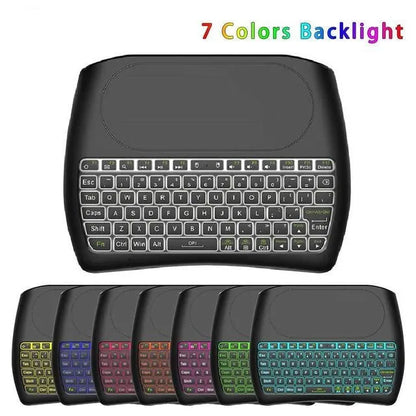 D8 Pro black wireless keyboard with 78 keys, touchpad and USB adapter