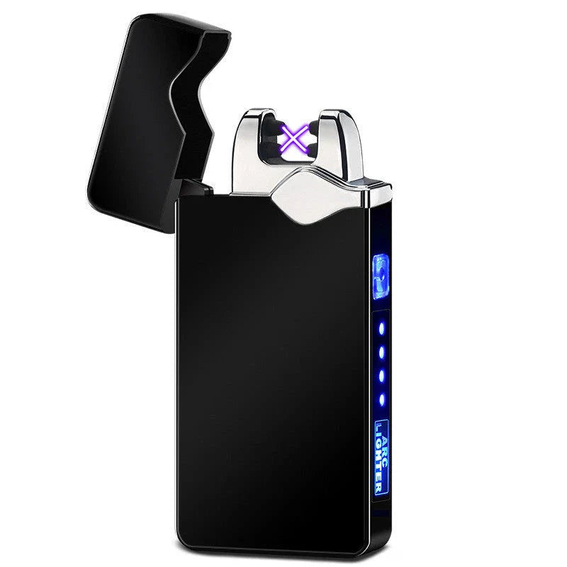 A premium, fingerprint-activated lighter with a sleek, ice-plated zinc alloy body for modern British consumers