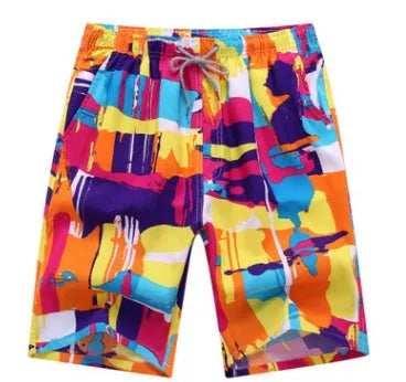 Quick Dry Printing Beach Shorts in various colours, showcasing eco-friendly natural pulp dyeing technology