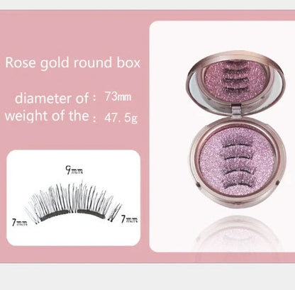 Magnetic eyelash applicator with 45-degree angled tips and silicone handles for precise lash application