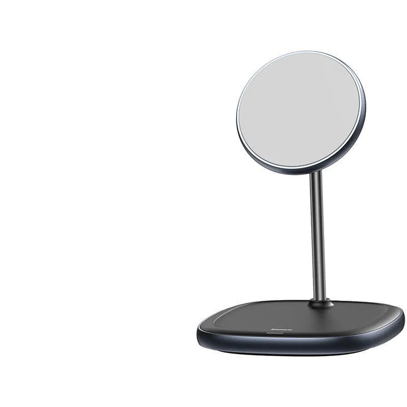 Swan Magnetic Desktop Stand Wireless Charger for Apple iPhone 12 Series - 15W Max Fast Charging with Secure Magnetic Alignment in Black or White