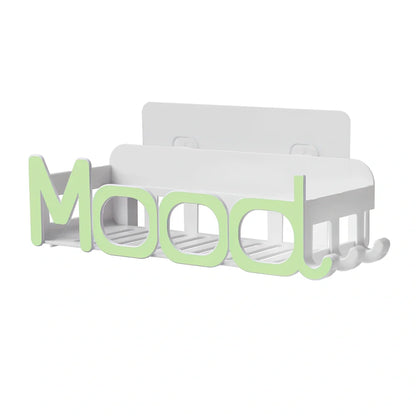 Blue alphabet bathroom storage box with stackable design for organisation