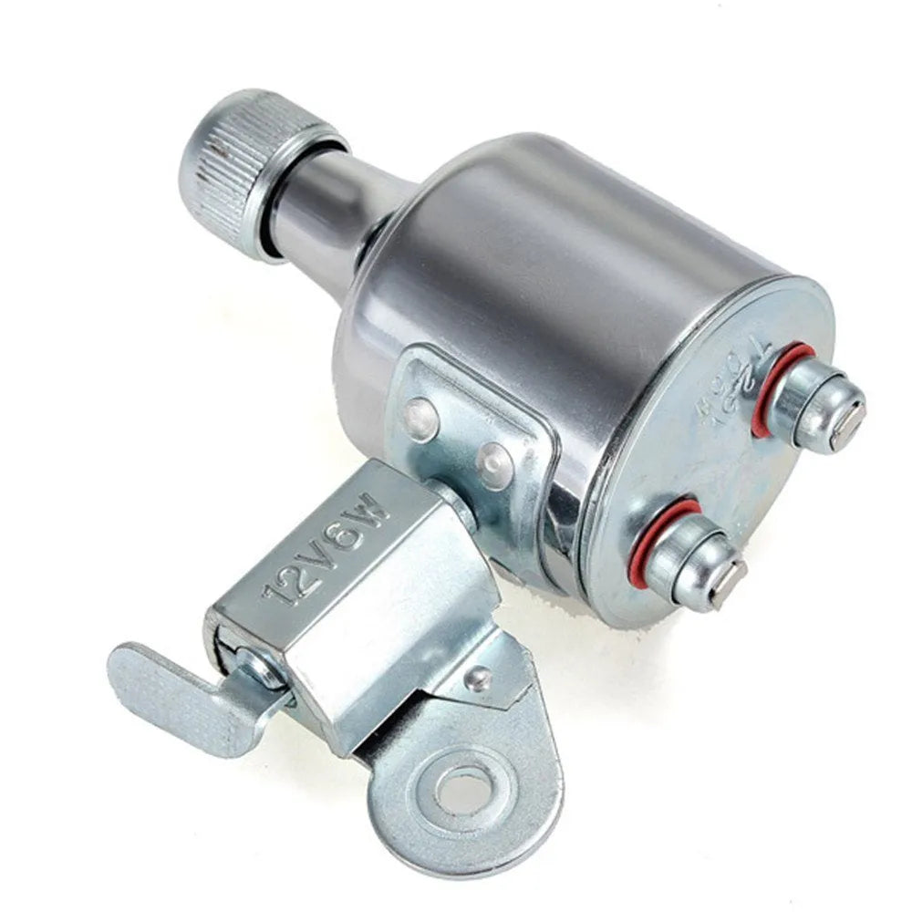 Silver dynamo-powered bicycle light set with generator unit for friction drive on wheel.