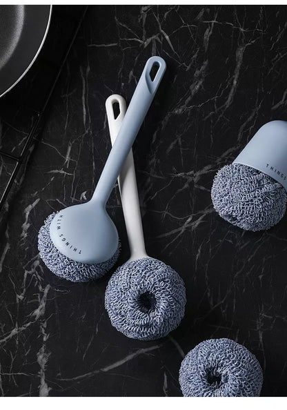 Nano Cleaning Scrubber Set in white and blue for kitchen decontamination