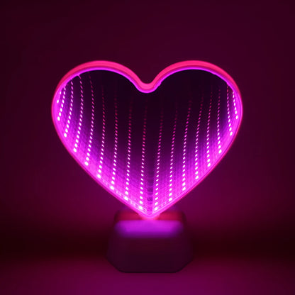 LED double-sided love tunnel light with rose red illumination showing compact plastic construction