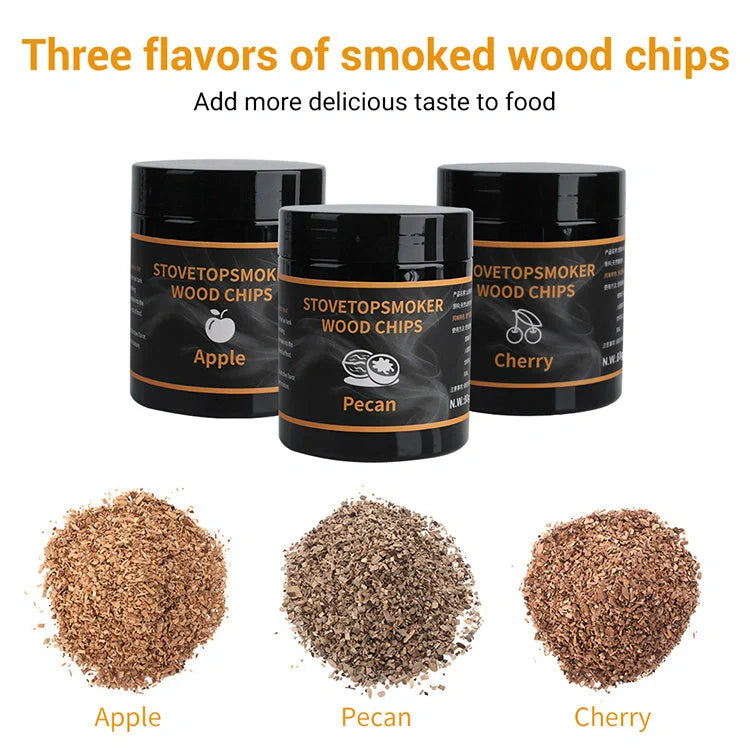 Compact charcoal smoking set with dimensions 290x290x87mm, perfect for outdoor cooking.