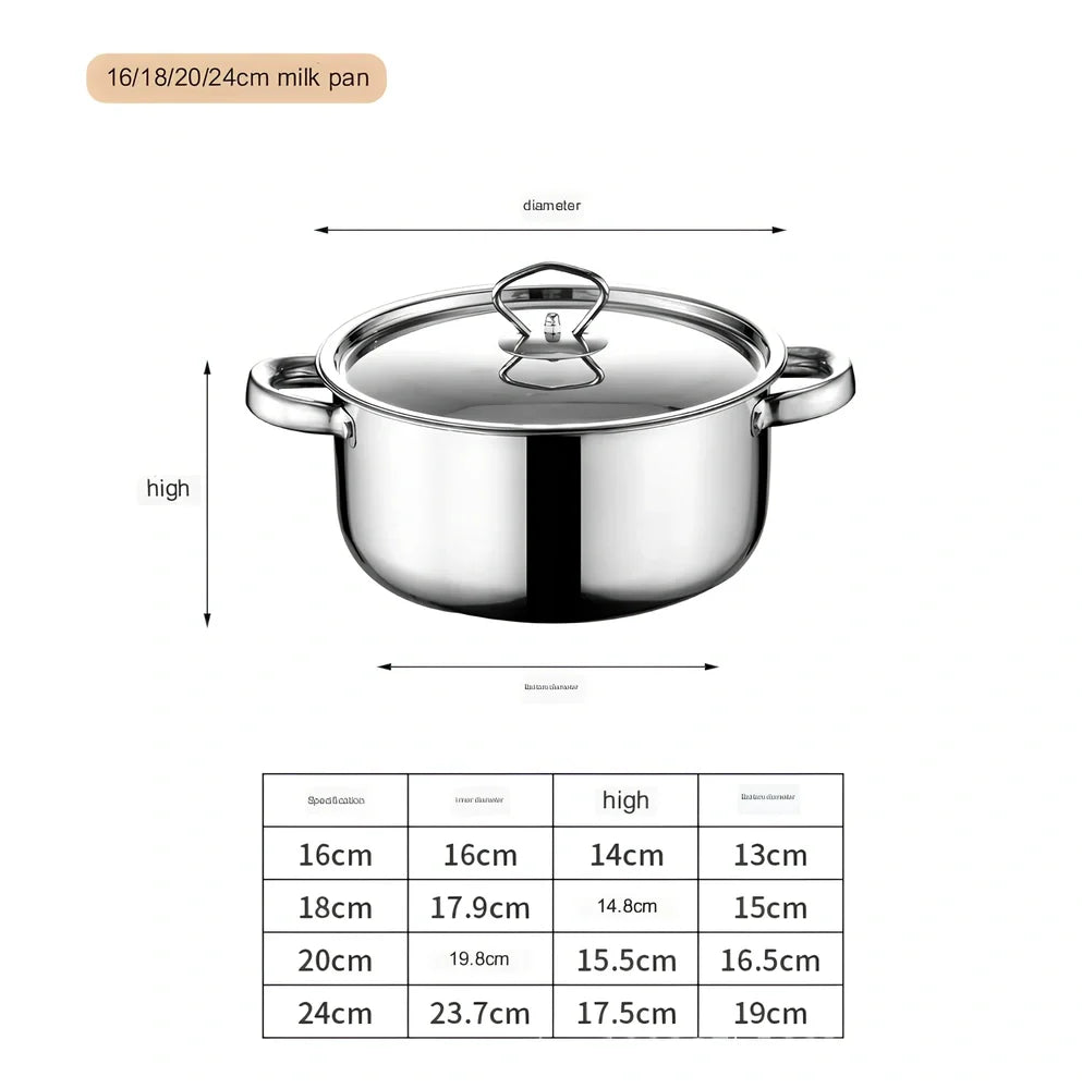 15-piece stainless steel cookware set with 12 pots, glass lids, non-stick pans, and utensils nested at 45x27x17cm