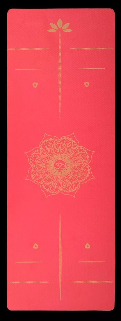 6mm thick yoga mat in black, red, or white for comfortable and durable practice
