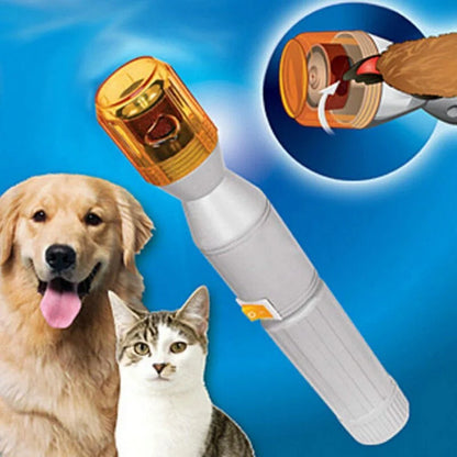 Electric pet nail grinder with safety guard for cats and dogs