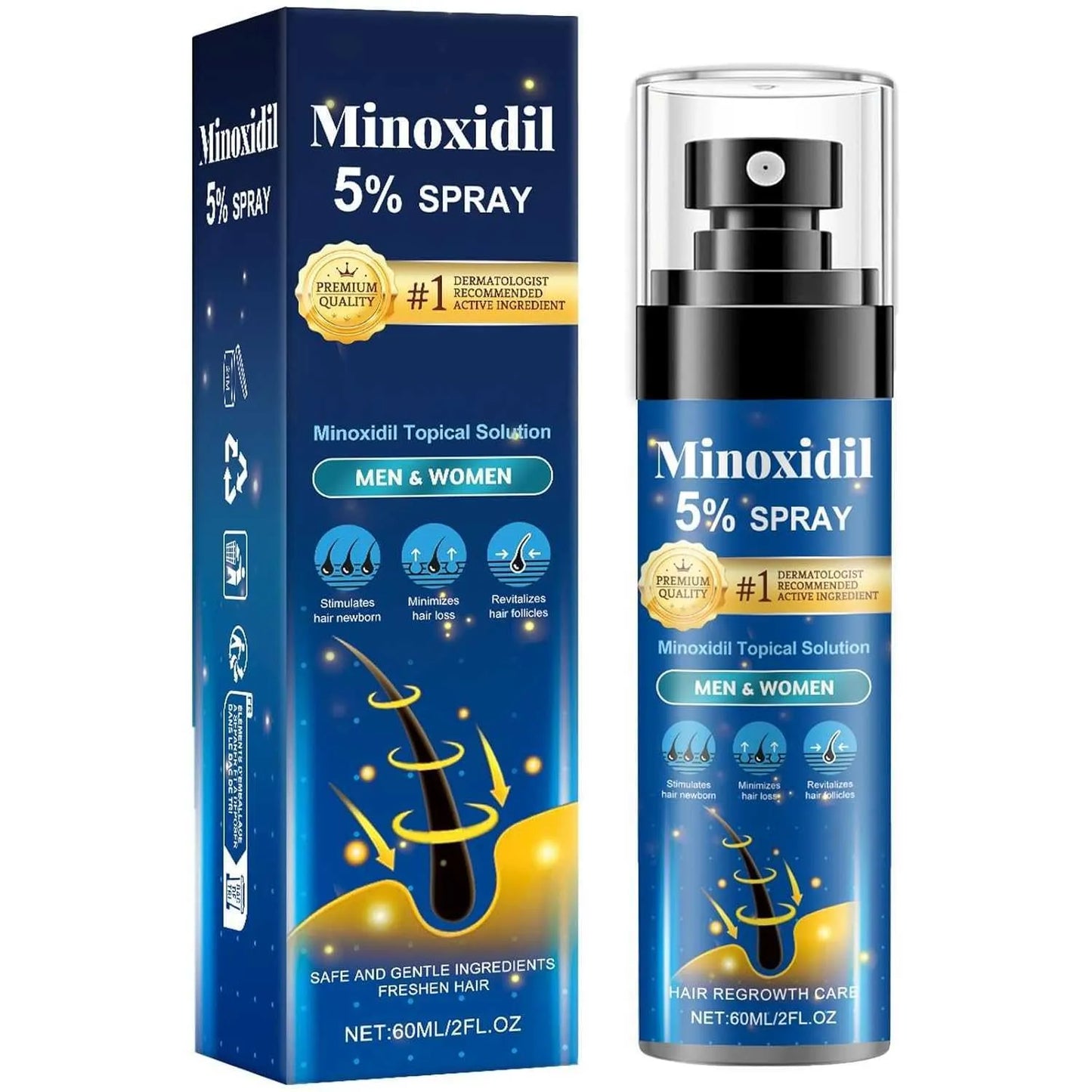 60ml white hair spray bottle for thinning hair and moisturising treatment