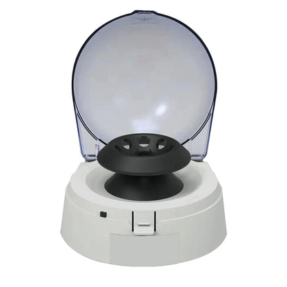 Mini laboratory centrifuge unit with compact 157x170x120mm dimensions and 7000 rpm rotation speed