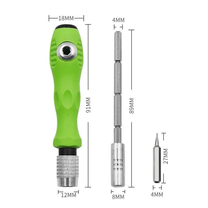 32-in-1 screwdriver set for mobile phone repair with precision bits for electronics disassembly