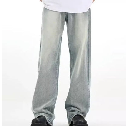 Retro trousers in blue with high-elasticity rabbit fur fabric, loose fit, sizes S to 3XL