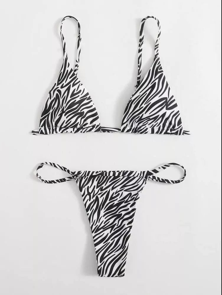 Women's three-piece swimsuit in polyester, available in multiple colours
