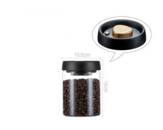 Premium vacuum sealed glass canister set for coffee and dry food storage