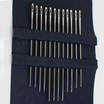 Dual-purpose blind needle for easy threading and sewing