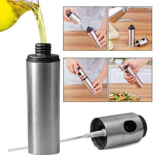 Premium stainless steel cooking oil sprayer with precise spray mechanism for healthy, flavorful cooking