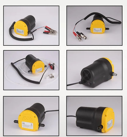 12V electric self-priming oil gear pump with engineering plastic pump body.