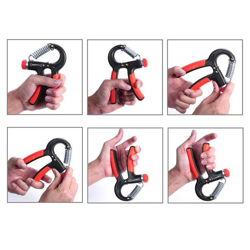 Adjustable hand grips with customizable resistance for strength training and grip development