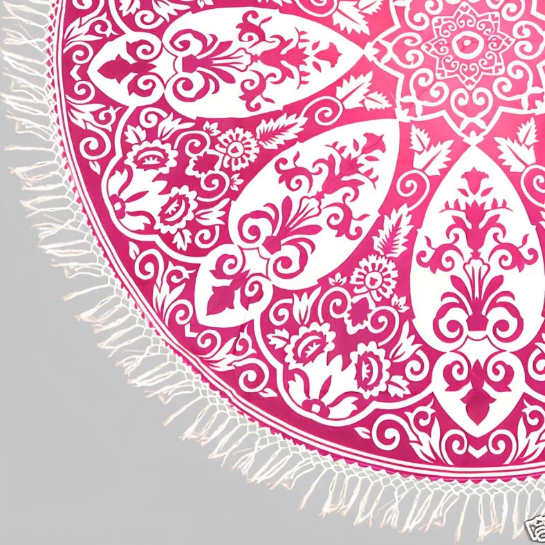 150x80cm polyester beach towel with Bohemian pattern in gradient purple colour option