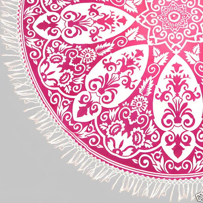 150x80cm polyester beach towel with Bohemian pattern in gradient purple colour option