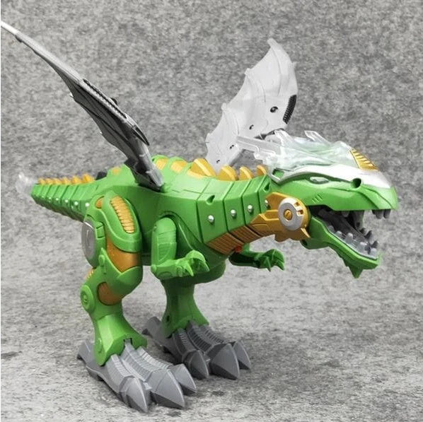 Intelligent Robot Toy Dinosaur with water spray feature in green and white