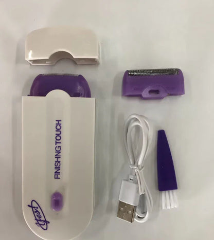 Cordless facial hair remover with micro-oscillation technology for painless, smooth hair removal on sensitive skin