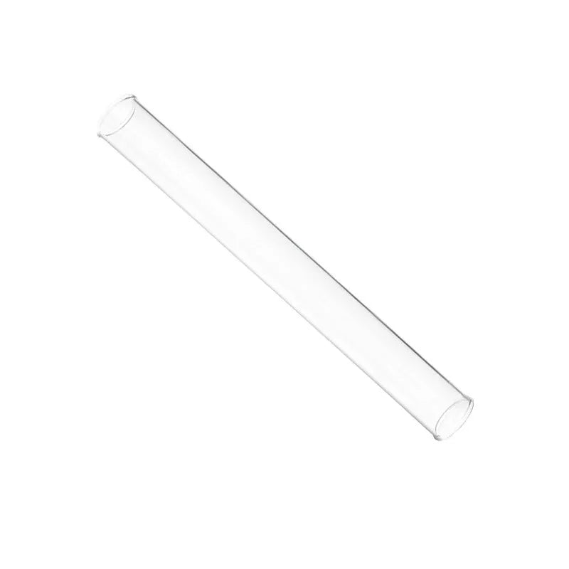 A red and black glass electrohydraulic hydrometer for testing car battery electrolyte density.