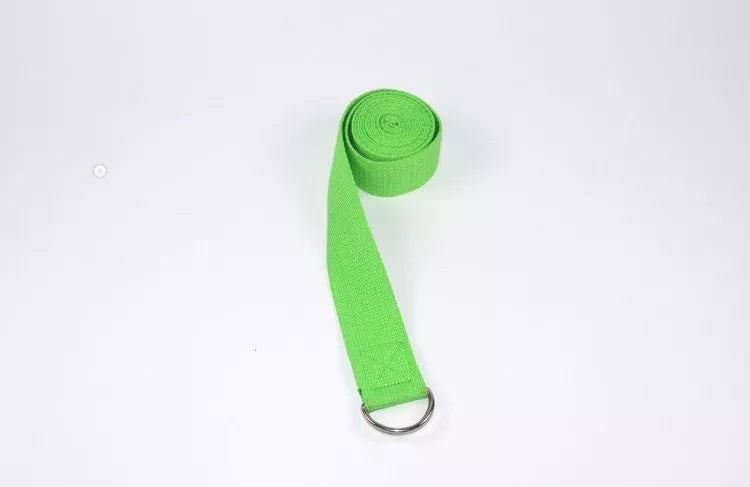 Adjustable cotton yoga tension band in various colours for flexibility training