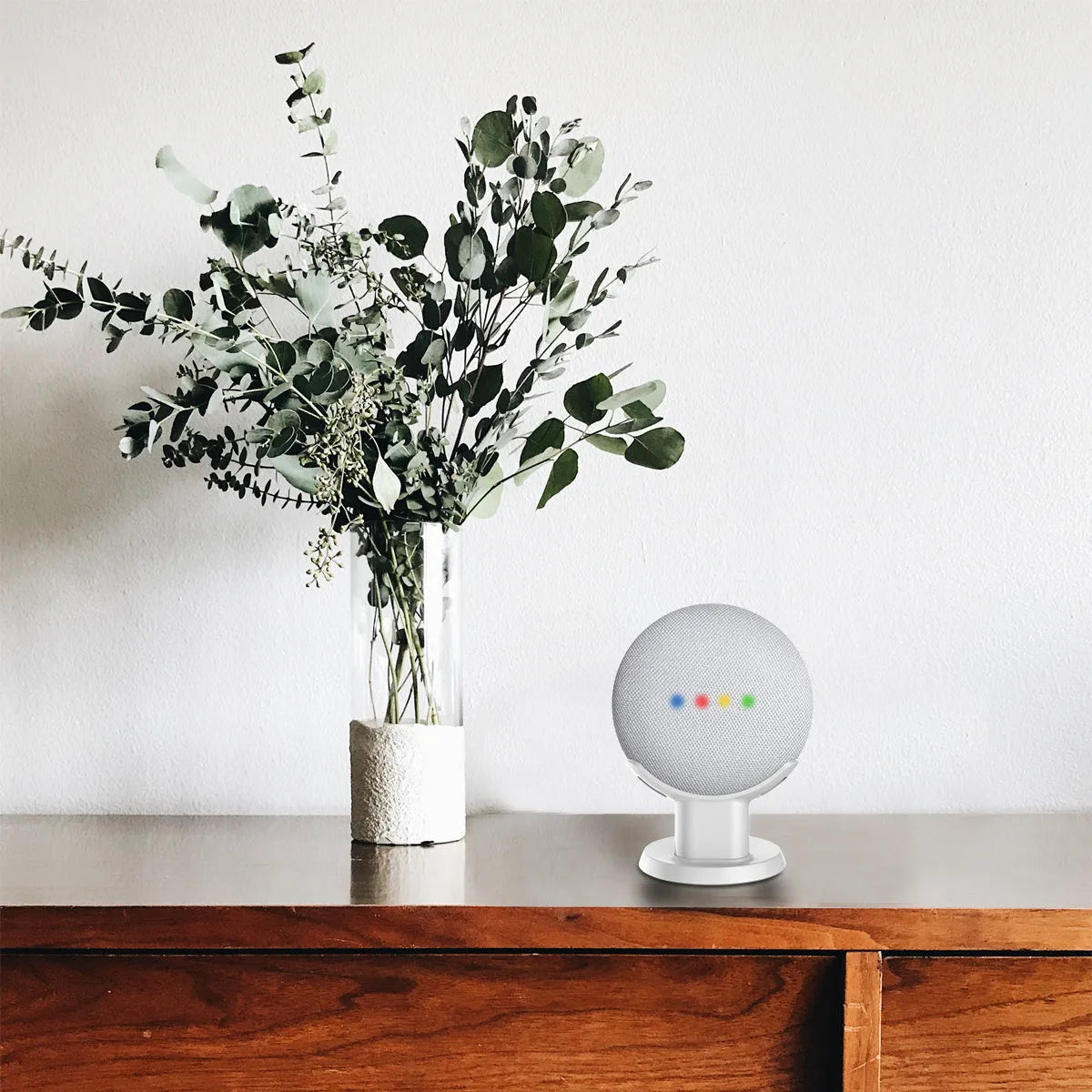 PlusAcc Google Home Mini stand in black and white colour options