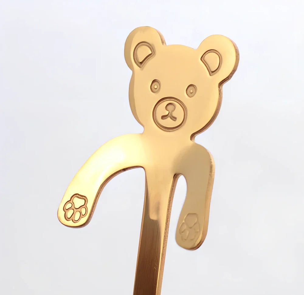 304 stainless steel coffee spoon with cartoon animal handle measuring 11.8cm long