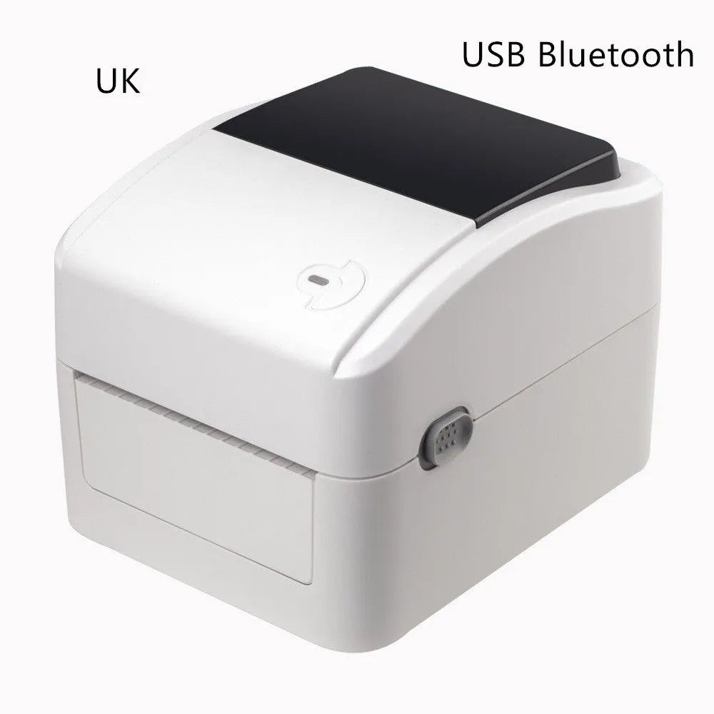 USB thermal barcode printer, 25.4-118mm print size, compact 215x178x155mm body, for retail and clothing labels